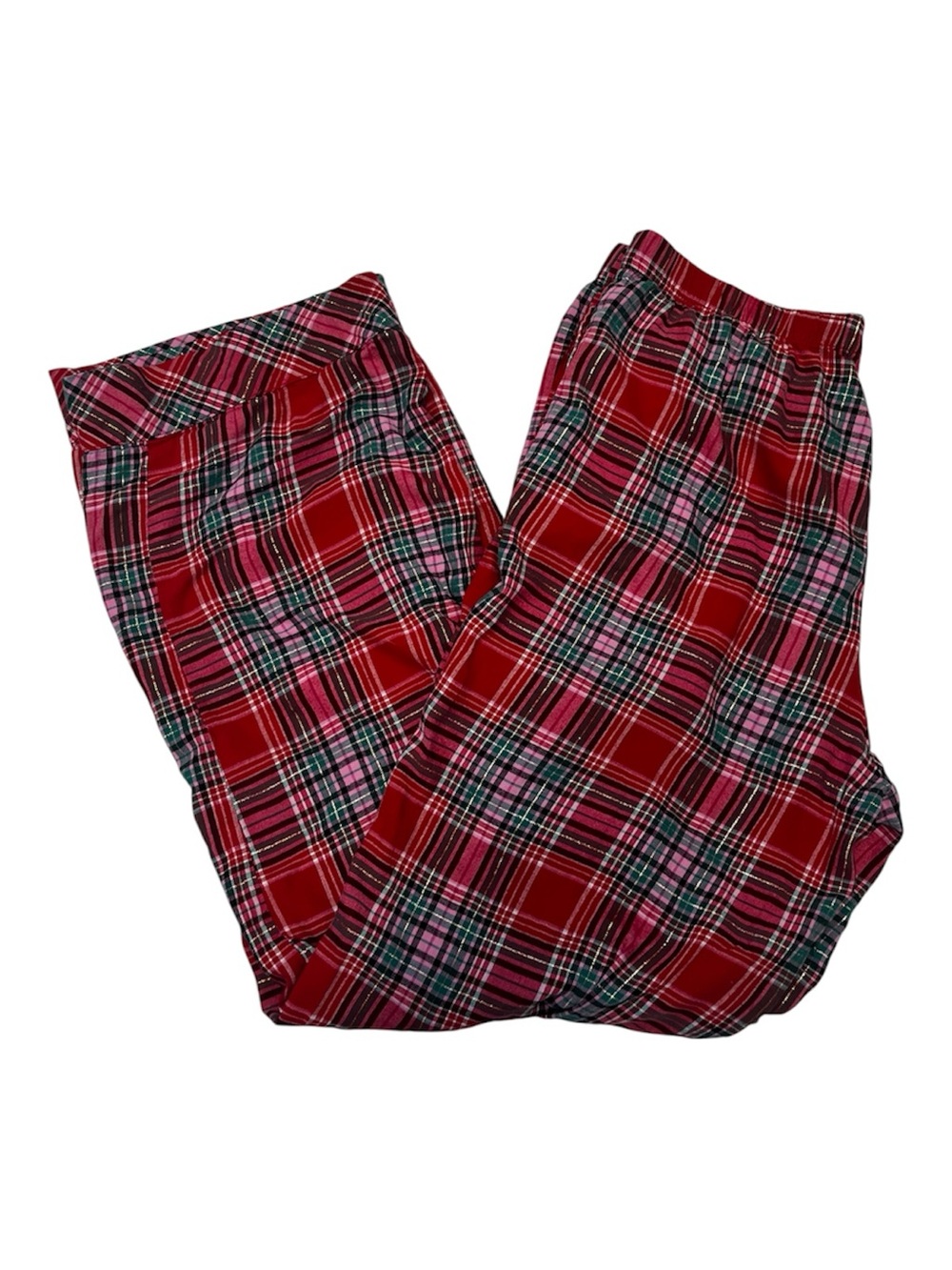 Victoria Secret Red Plaid Pajama Pants w/ Drawstring Sz S